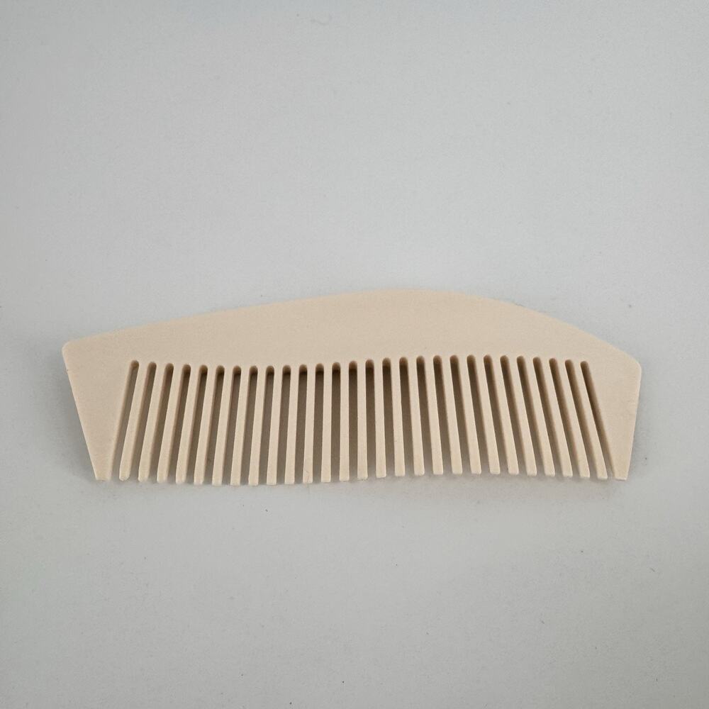 Vtg Estee Lauder Comb Curved Wavy Ergonomic Cream Off White